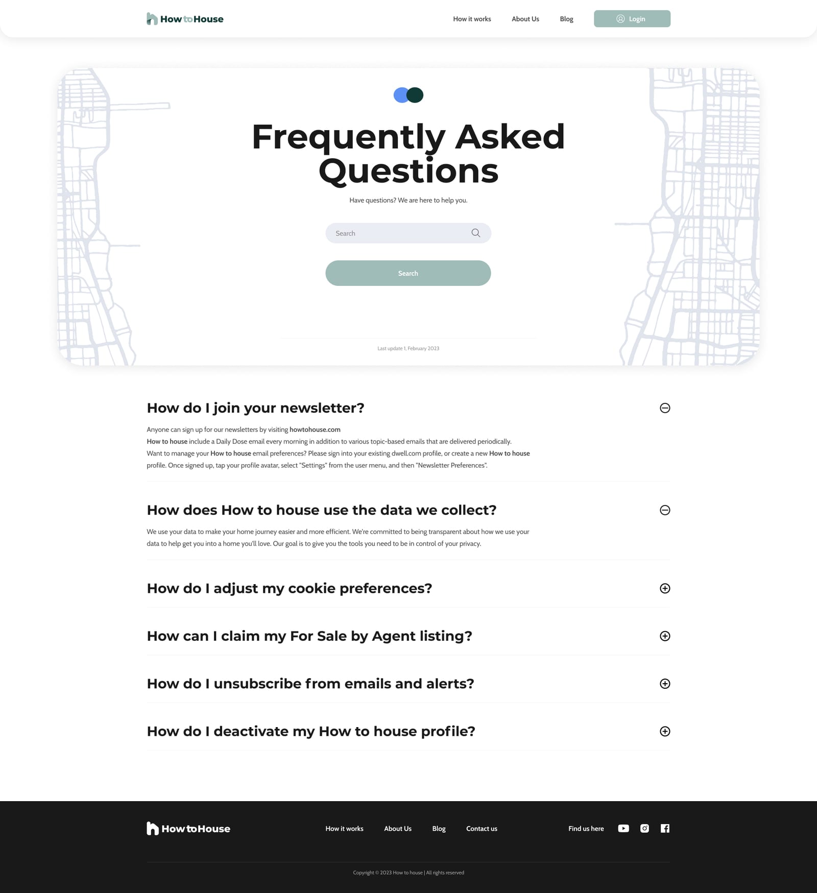 FAQ page