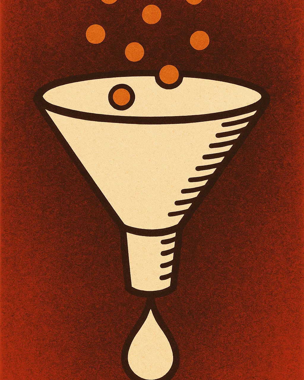 Riso-style digital advertising illustration