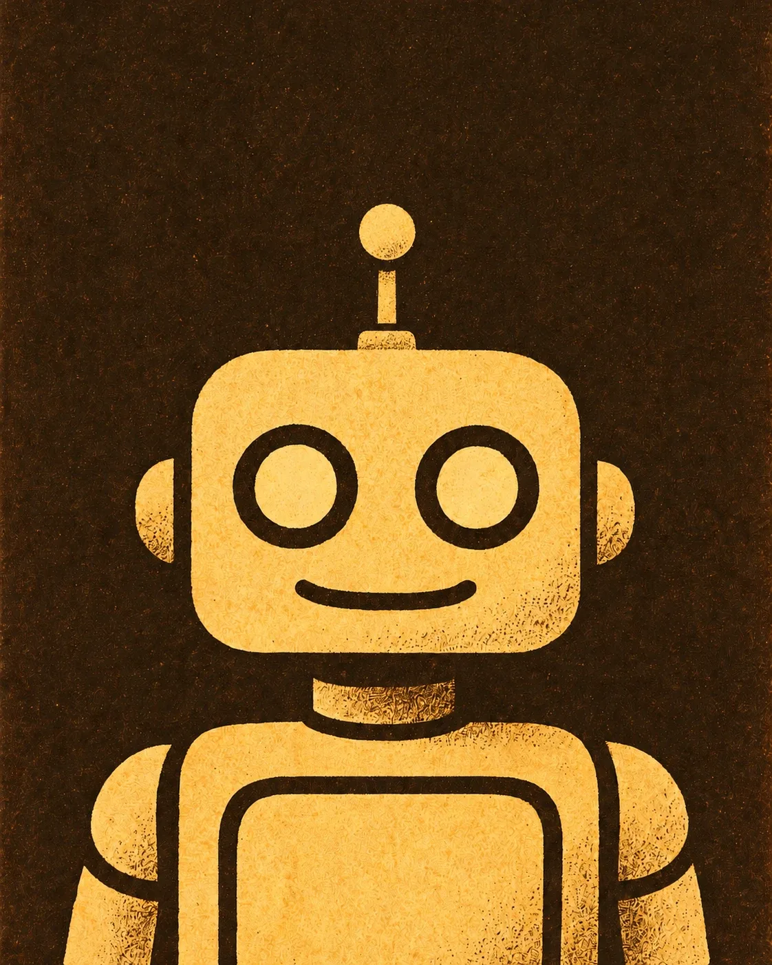 Riso-style AI search illustration