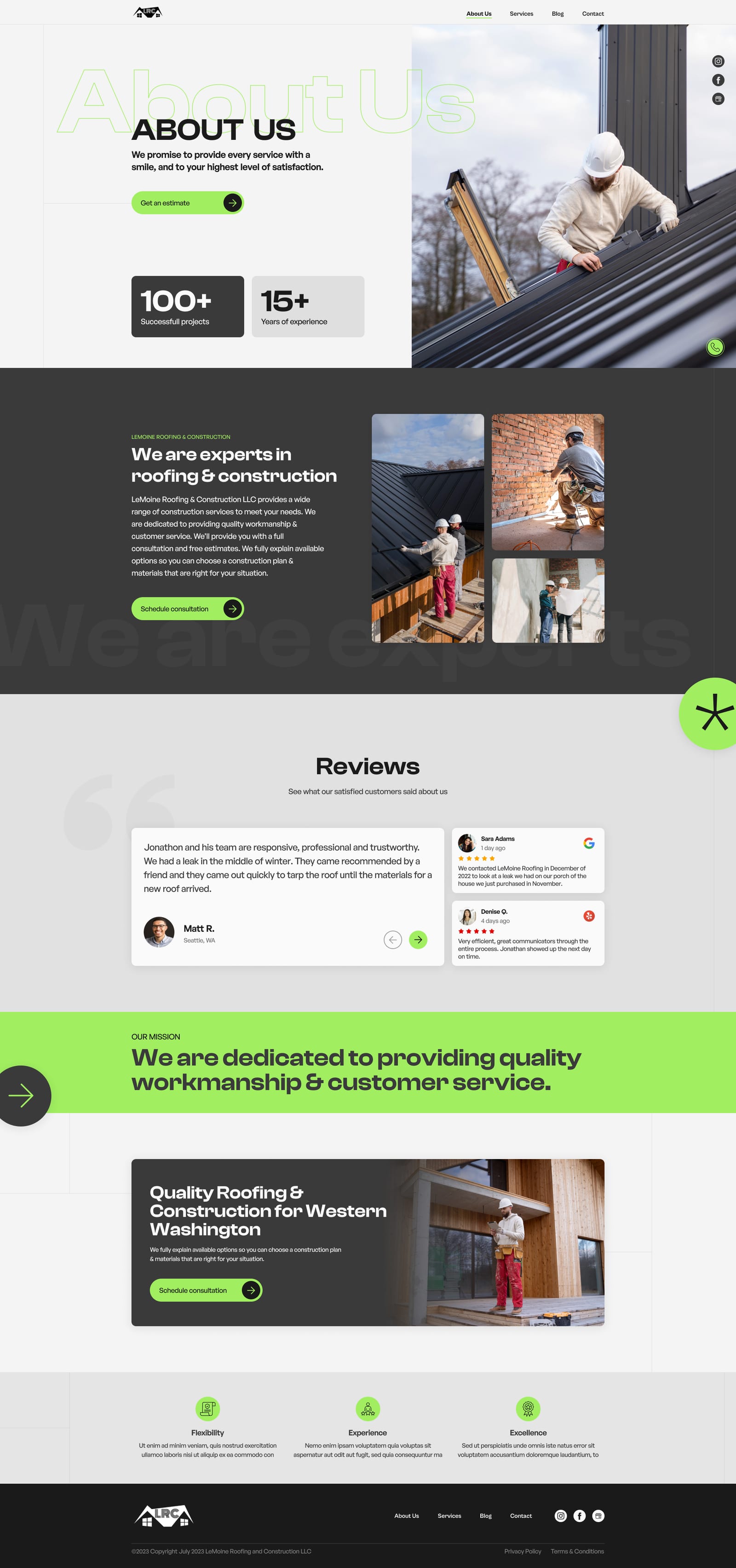 About Us page