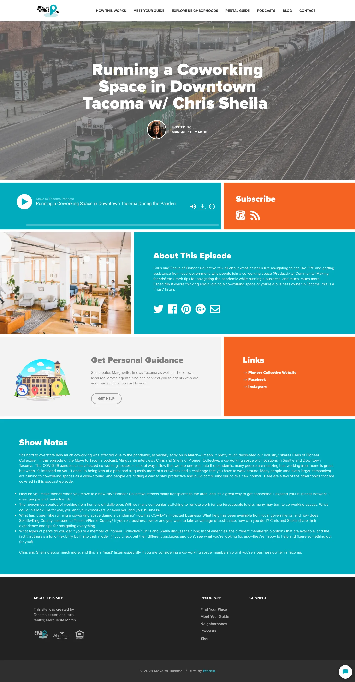 Podcast episode page
