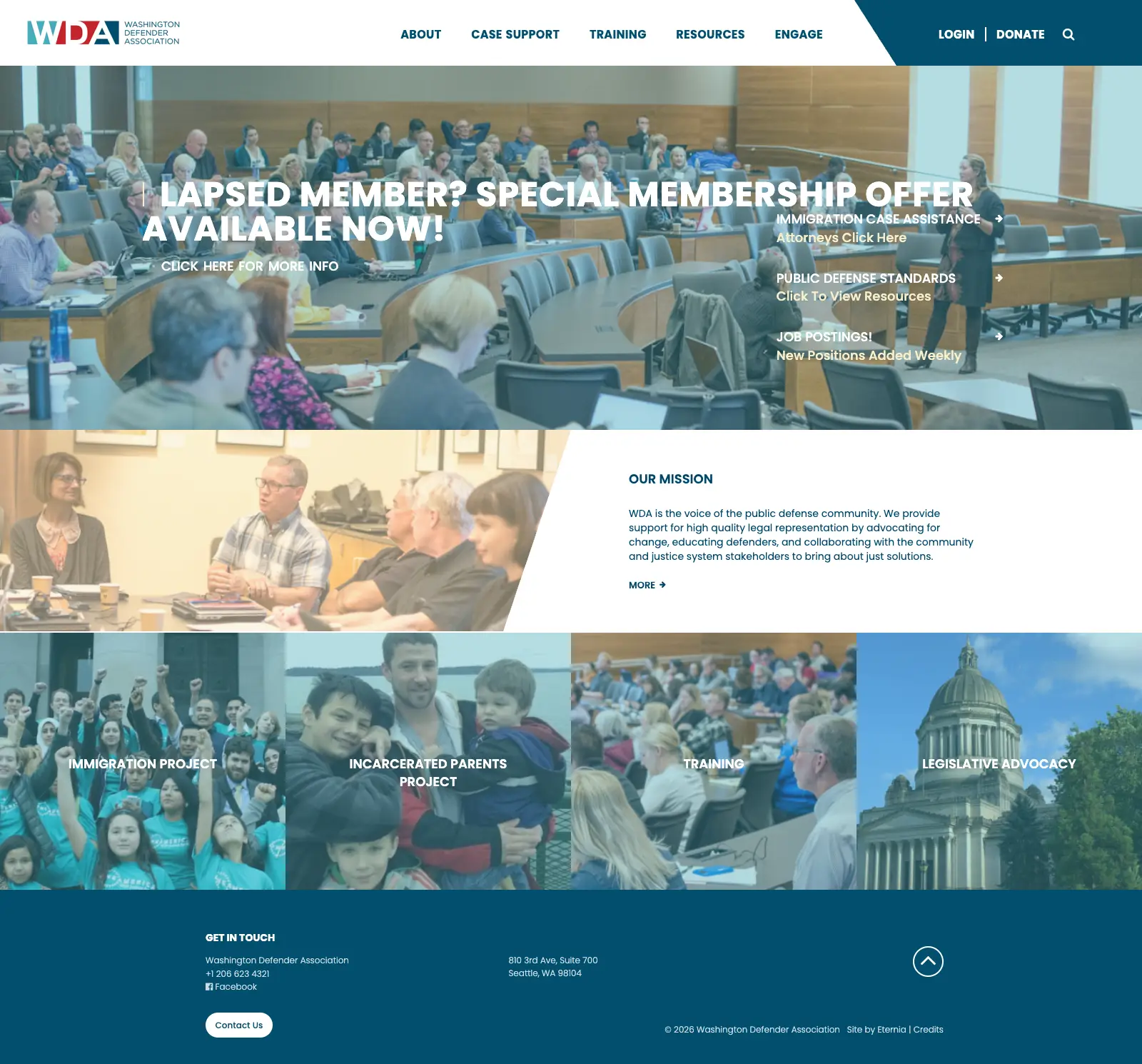 The full defensenet.org homepage, top to bottom