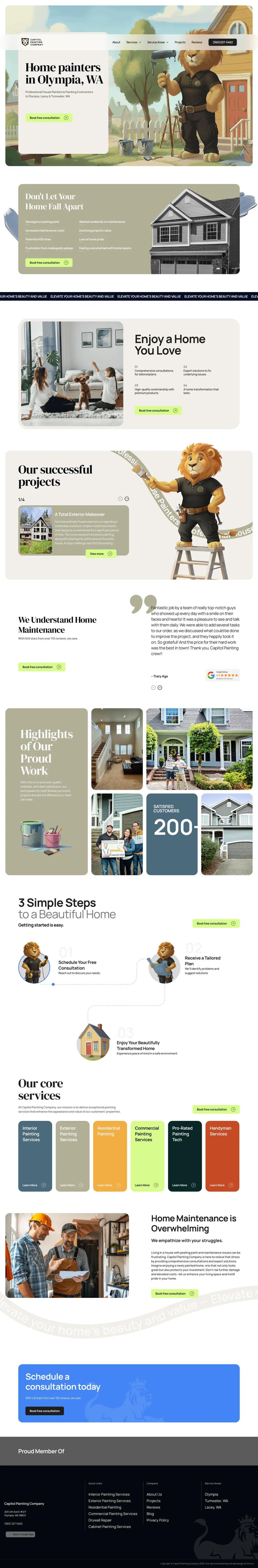 Capitol Painting Company homepage