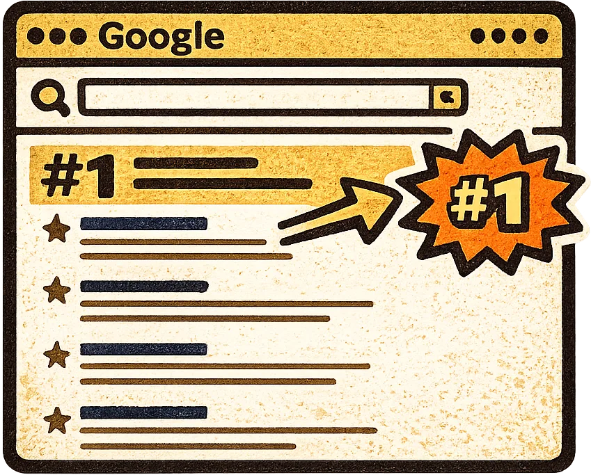 A Google search result ranked #1 — traditional SEO kept strong